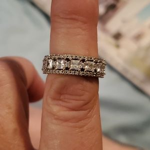 QVC Diamonique Eternity Band Ring